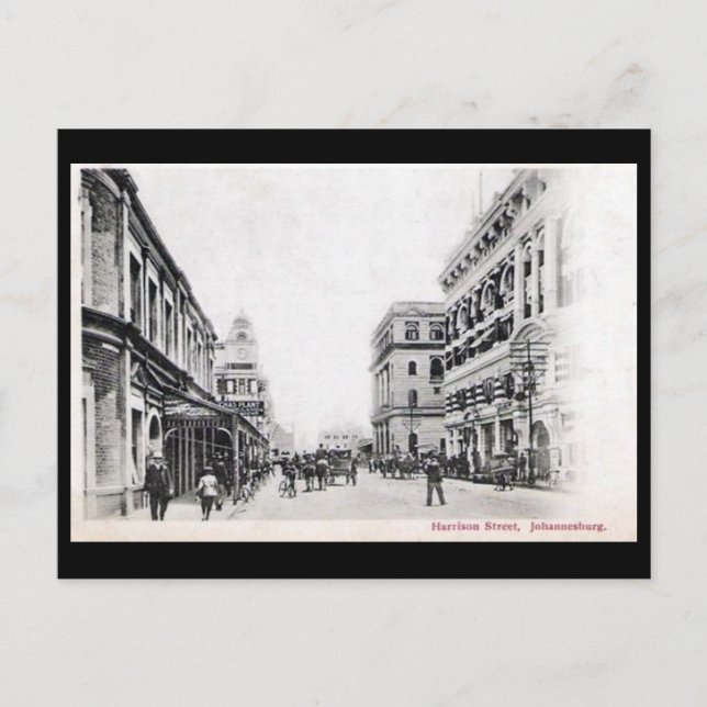 Vieja postal - calle Harrison, Johannesburgo (Anverso)