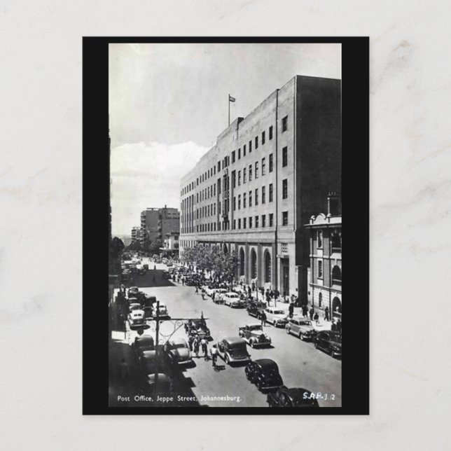 Vieja postal - Calle Jeppe, Johannesburgo (Anverso)