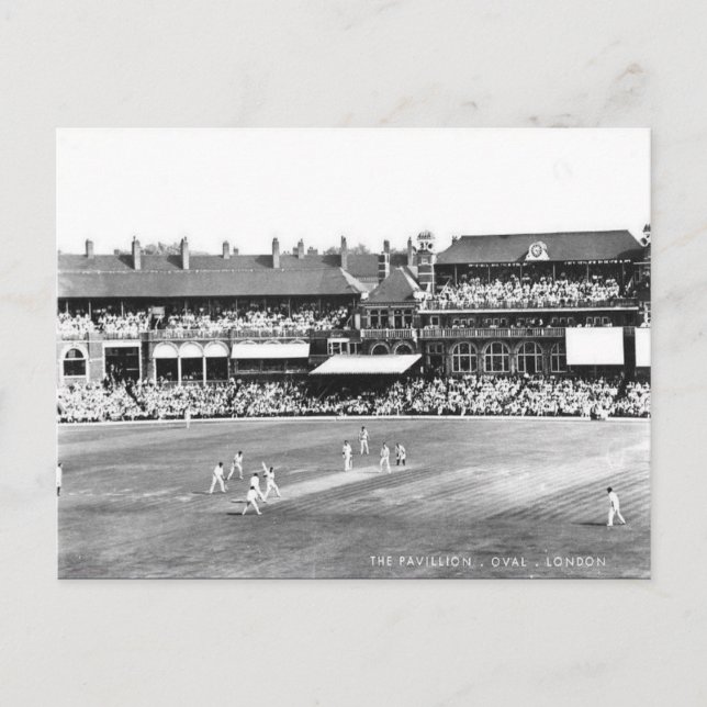 Vieja postal - Campo de cricket Oval, Londres (Anverso)