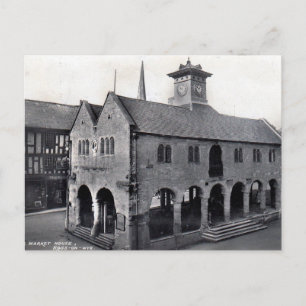 Vieja postal - Casa de mercado, Ross-on-Wye