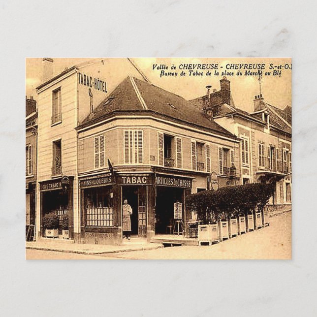Vieja postal - Chevreuse, Yvelines, Francia (Anverso)