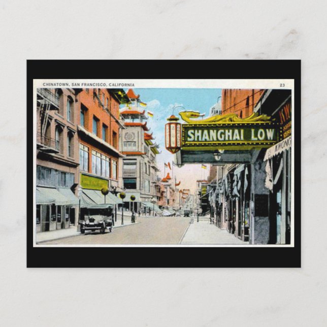 Vieja postal - Chinatown, San Francisco (Anverso)