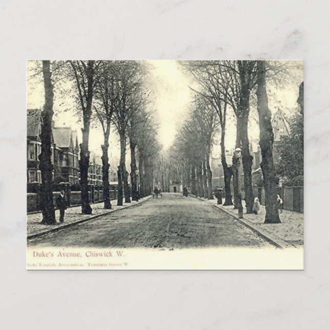 Vieja postal - Chiswick, Londres (Anverso)