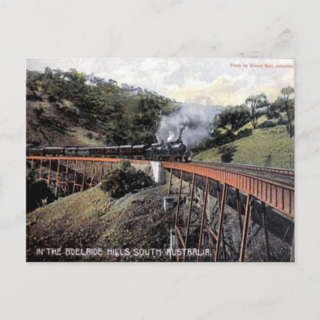 Vieja postal - Colinas de Adelaida, Australia del  (Anverso)
