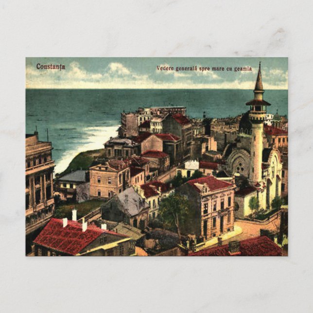 Vieja postal - Constanta, Rumania (Anverso)