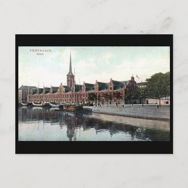 Vieja postal - Copenhague, Dinamarca (Anverso)