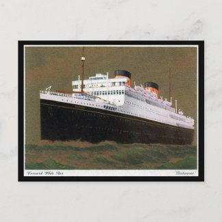 Vieja postal - Cunard White Star Liner "Britannic"