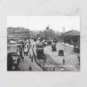 Vieja postal de Londres - Puente Blackfriars