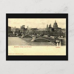 Vieja postal de Londres - Puente Blackfriars