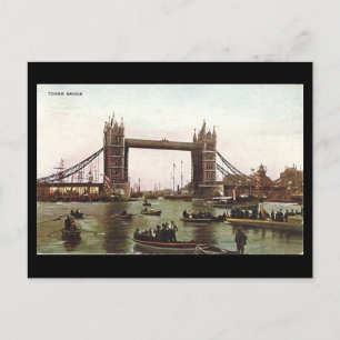 Vieja postal de Londres - Puente de la Torre