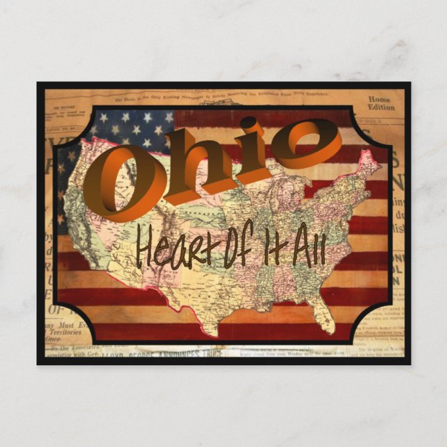 Vieja postal de Ohio (Anverso)