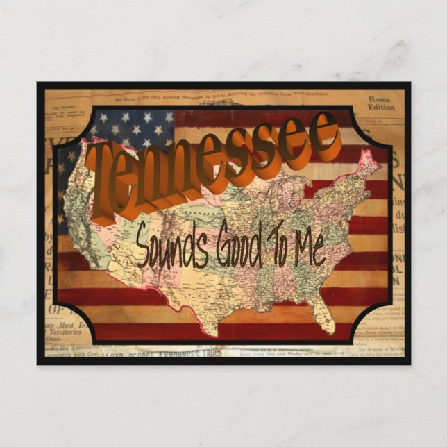 Vieja postal de Tennessee (Anverso)