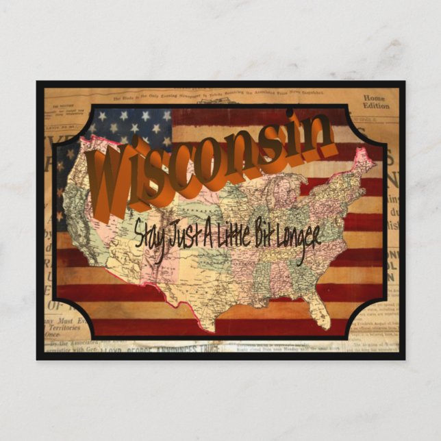 Vieja postal de Wisconsin (Anverso)