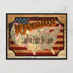 Vieja postal de Wyoming
