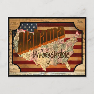 Vieja postal del estado de Alabama