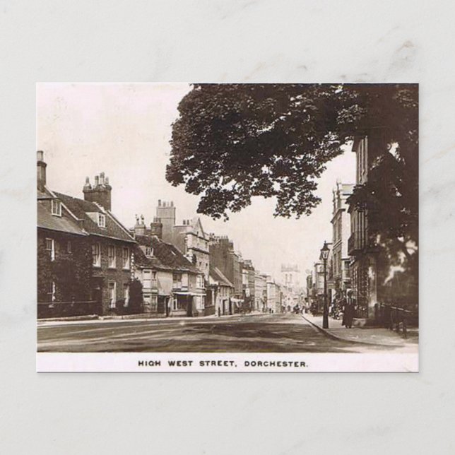 Vieja postal - Dorchester, Dorset (Anverso)