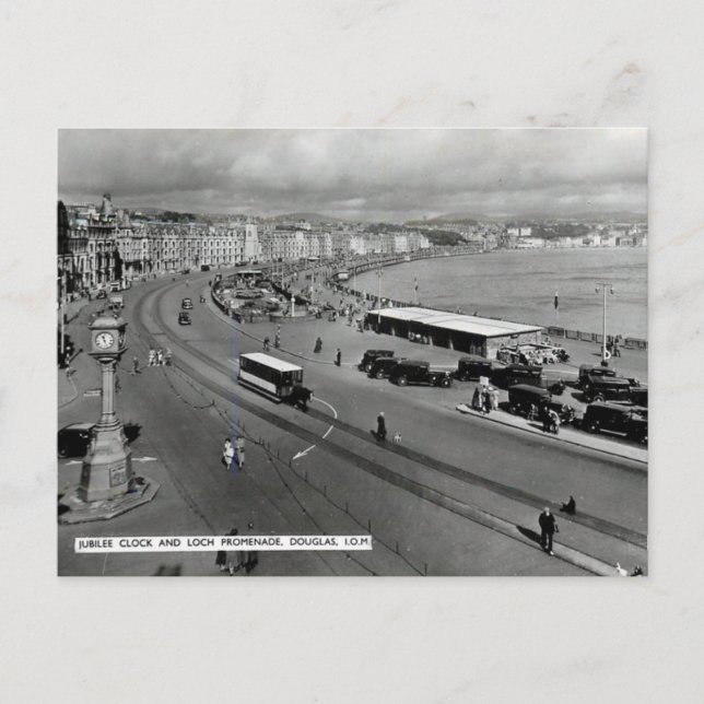Vieja postal - Douglas, Isla de Man (Anverso)