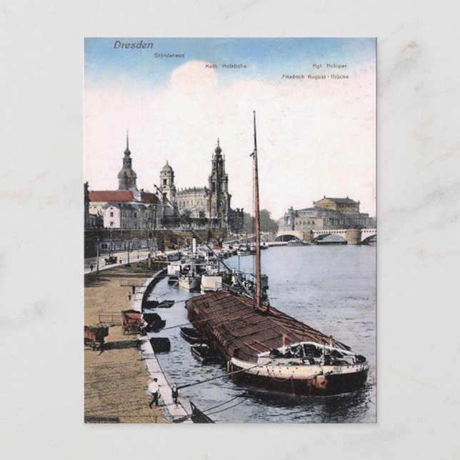 Vieja postal - Dresden, Alemania (Anverso)