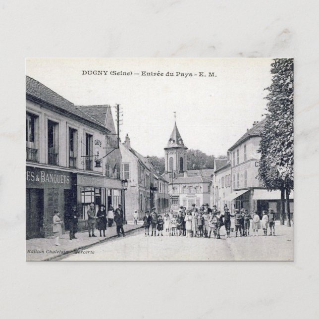 Vieja postal - Dugny, Seine-St-Denis, Francia (Anverso)