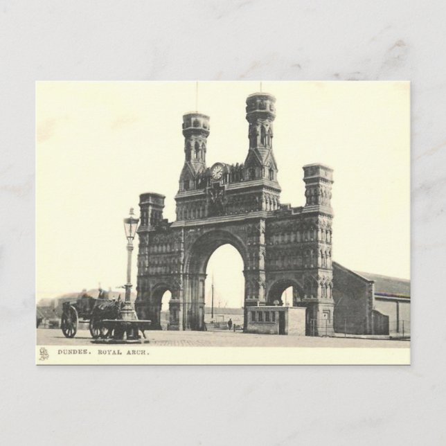 Vieja postal - Dundee, Escocia (Anverso)