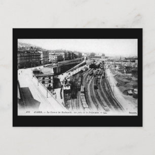 Vieja postal - Estación de tren de Argel