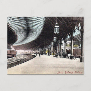 Vieja postal - Estación de tren de York