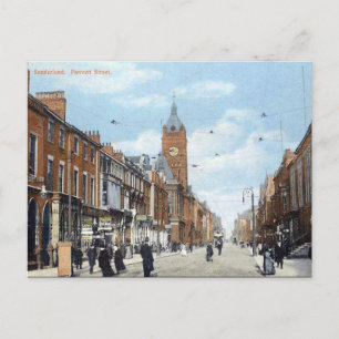 Vieja postal - Fawcett Street, Sunderland