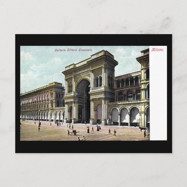 Vieja postal - Galleria Vittorio Emanuele (Anverso)