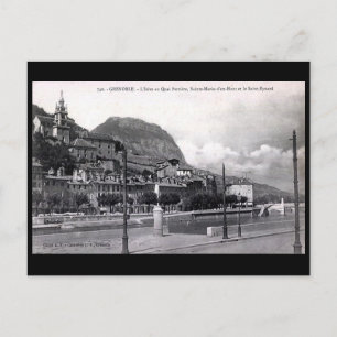 Vieja postal - Grenoble, Francia.