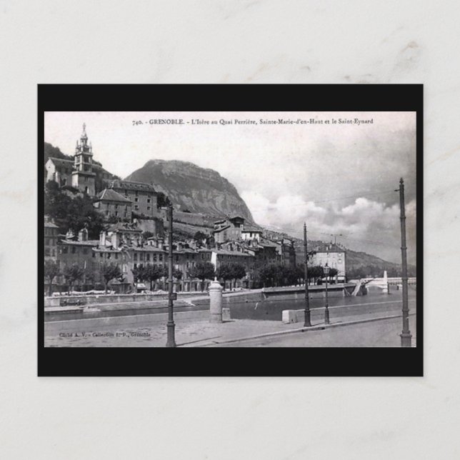 Vieja postal - Grenoble, Francia. (Anverso)