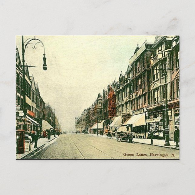 Vieja postal - Harringay, Londres (Anverso)
