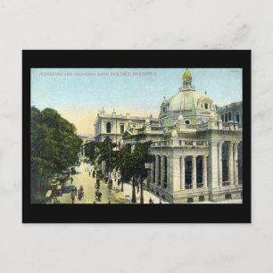 Vieja postal - Hong Kong y el Banco Shanghai, Hong