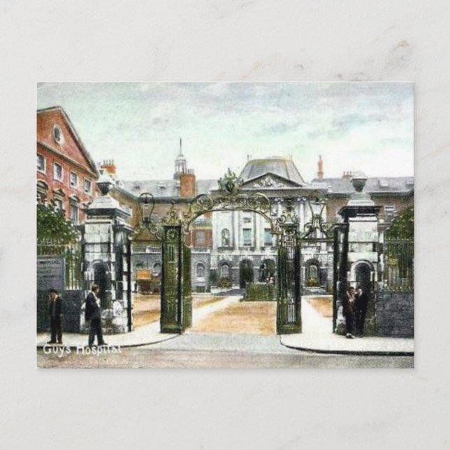 Vieja postal - Hospital de Guy, Londres (Anverso)