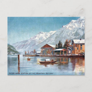 Vieja postal - Interlaken, Suiza