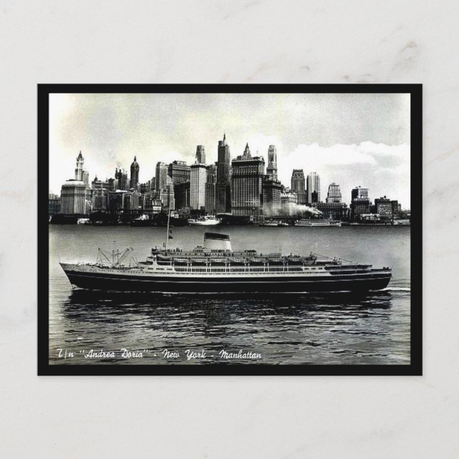 Vieja postal - La "Andrea Doria". (Anverso)