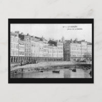 Vieja postal - La Coruña, España