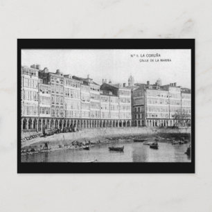 Vieja postal - La Coruña, España