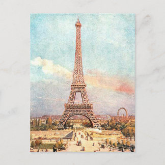 Vieja postal - La Tour Eiffel, París