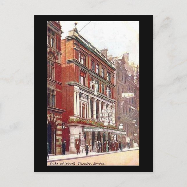 Vieja postal - Londres, el teatro del duque de Yor (Anverso)
