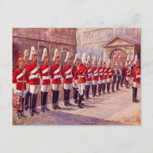 Vieja postal - Londres, Guardias de Caballos