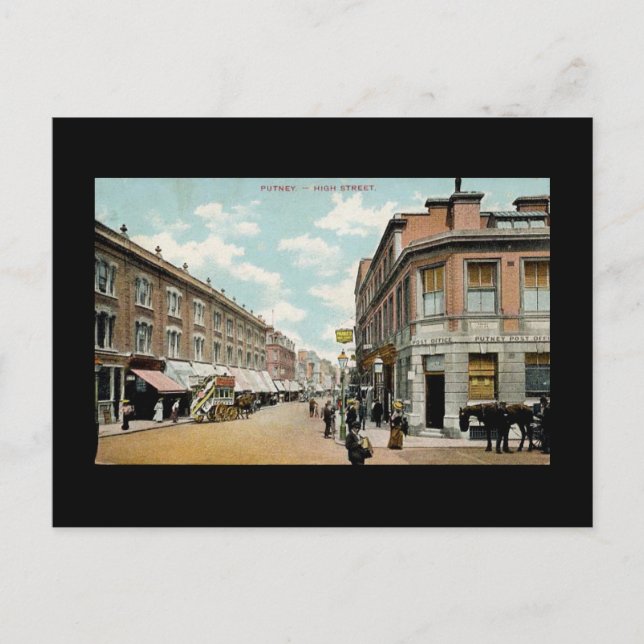 Vieja postal - Londres, Putney, 1909 (Anverso)