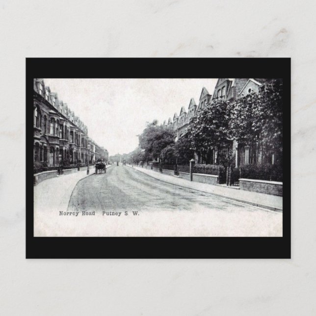 Vieja postal - Londres, Putney, Norroy Road (Anverso)