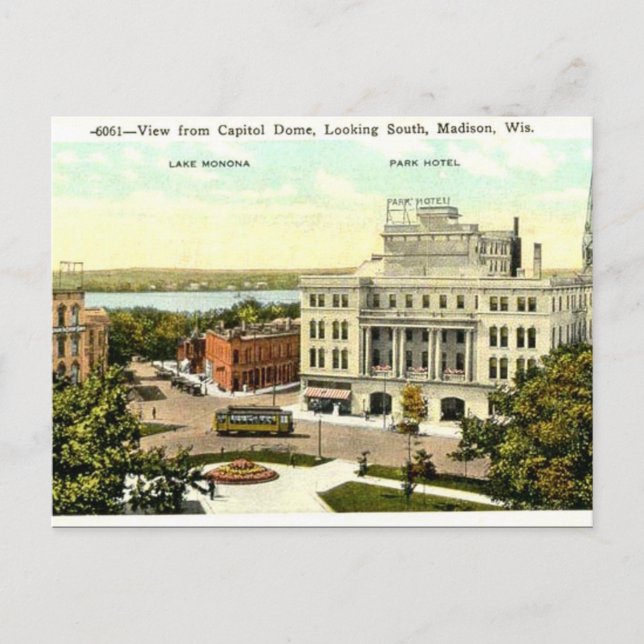 Vieja postal - Madison, Wisconsin (Anverso)