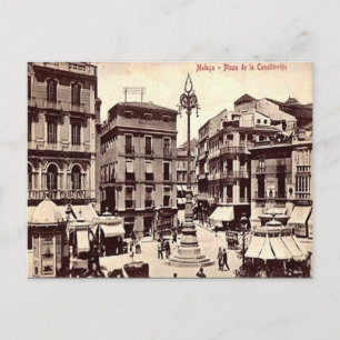 Vieja postal - Málaga, España