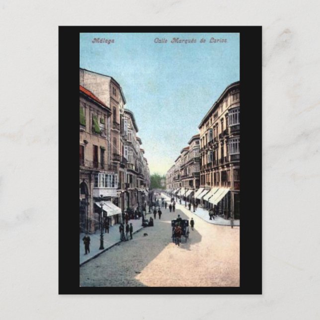 Vieja postal - Málaga, España. (Anverso)