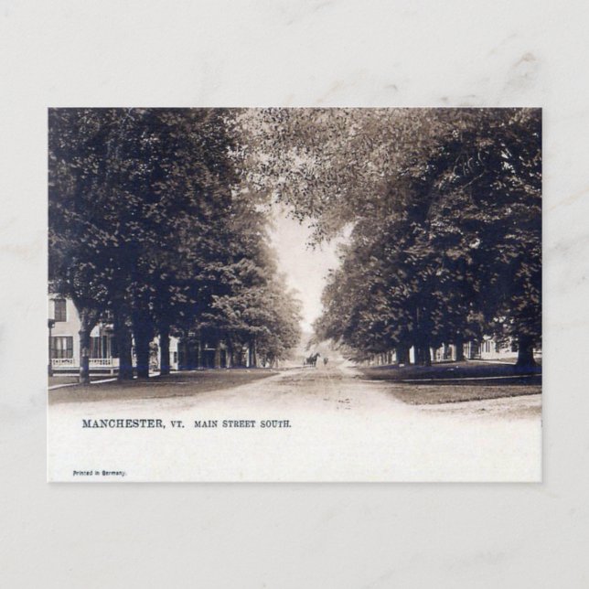Vieja postal - Manchester, Vermont, Estados Unidos (Anverso)