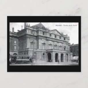 Vieja postal - Milán, Ópera La Scala en 1913