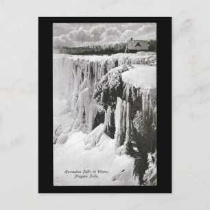 Vieja postal - Niagara cae en invierno