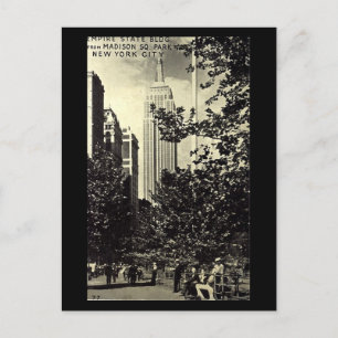 Vieja postal - Nueva York, edificio Empire State
