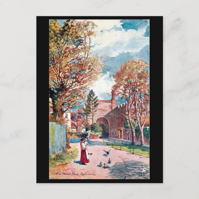 Vieja postal - Old Palace Yard, Richmond, Londres (Anverso)